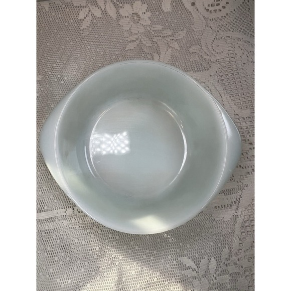 VTG Glasbake 2 Quart Casserole Dish J514 White Microwave Safe Made in the USA - Picture 5 of 9